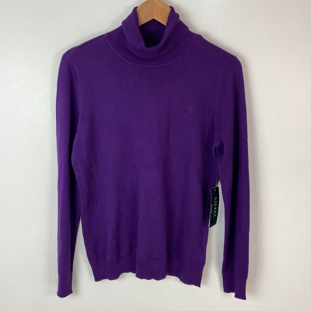 NWT Lauren Ralph Lauren Purple Turtleneck - L